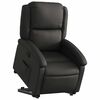 vidaXL Stand up Recliner Chair Black Real Leather