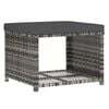 vidaXL 4 Piece Garden Dining Set with Cushions Grey Poly Rattan