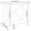 vidaXL Console Table Black 110x38x75 cm Engineered Wood