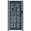 vidaXL Garden Gate Anthracite 100x200 cm Steel Bamboo Design