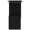 vidaXL Corner Desk Black 200x50x76 cm Engineered Wood