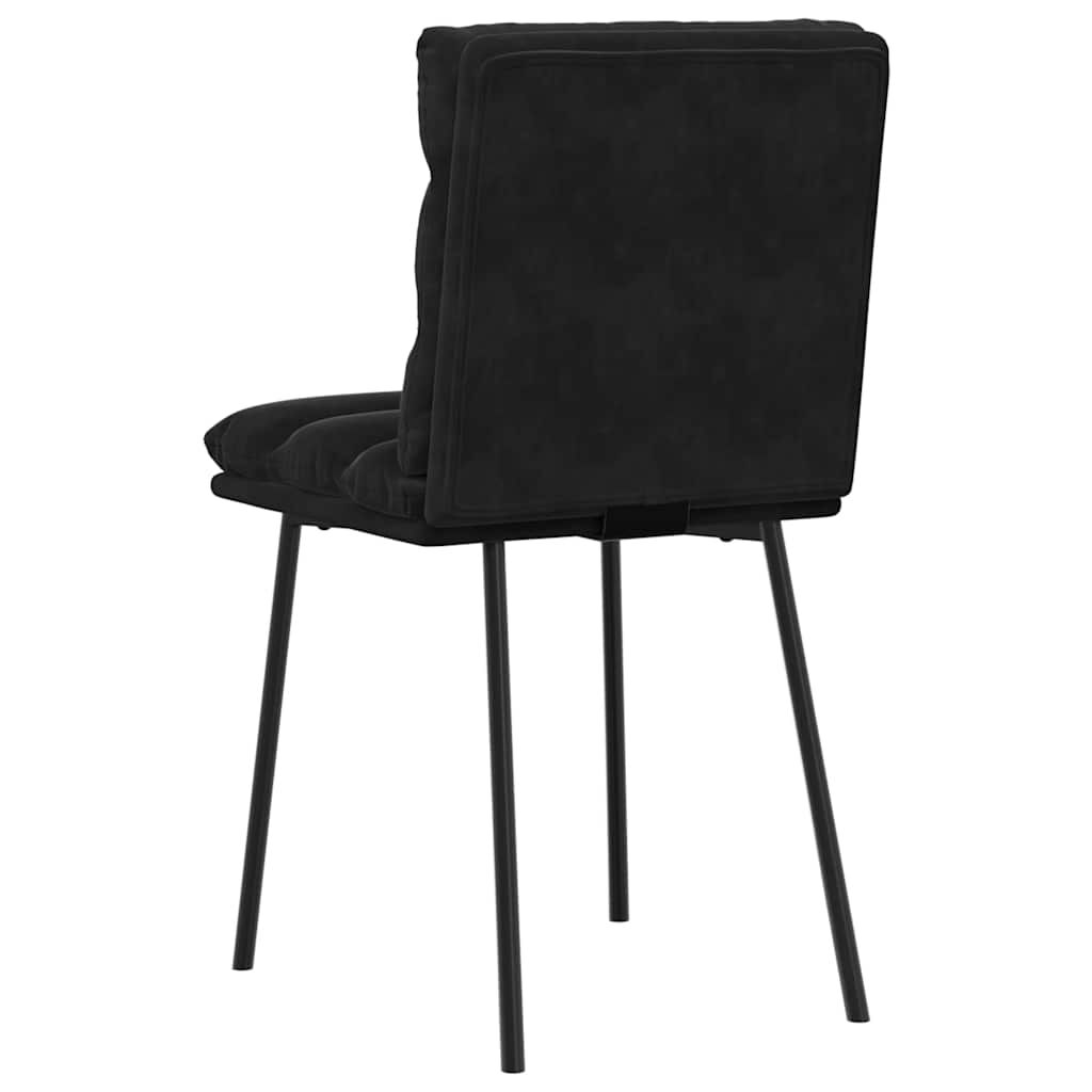 vidaXL Dining Chairs 2 pcs Black Velvet