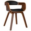 vidaXL Dining Chair Black Bentwood and Faux Leather