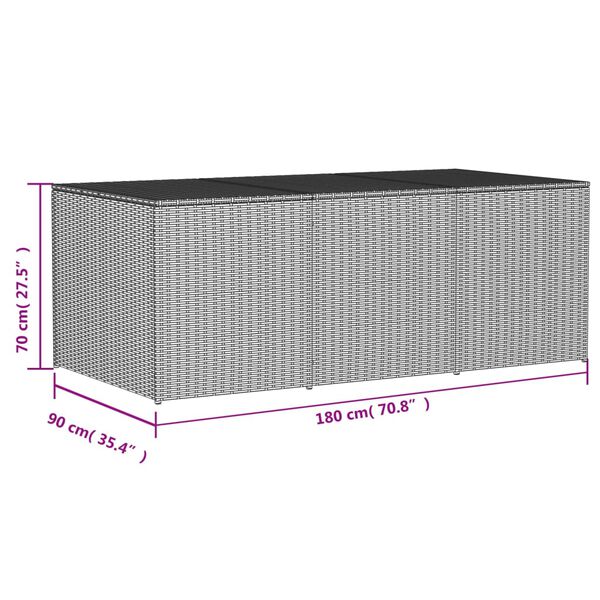vidaXL Garden Storage Box Mix Beige 984L Poly Rattan