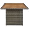 vidaXL 7 Piece Outdoor Dining Set with Cushions Poly Rattan Brown