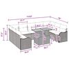 vidaXL Garden Sofa Set 10 pcs Grey and navy blue 100 x 55 x 73 cm