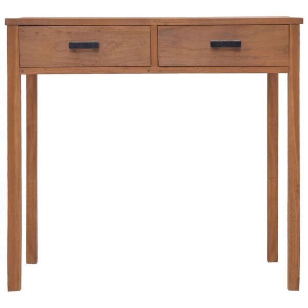vidaXL Office Desk 81x40x75 cm Solid Teak Wood