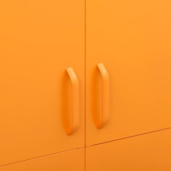 vidaXL Wardrobe Mustard Yellow 90x50x180 cm Steel