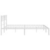 vidaXL Metal Bed Frame without Mattress with Headboard White 193x203cm