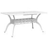 vidaXL Garden Table White 150x90x72 cm Cast Aluminium