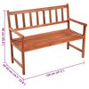 vidaXL Garden Bench with Cushion 120 cm Solid Acacia Wood