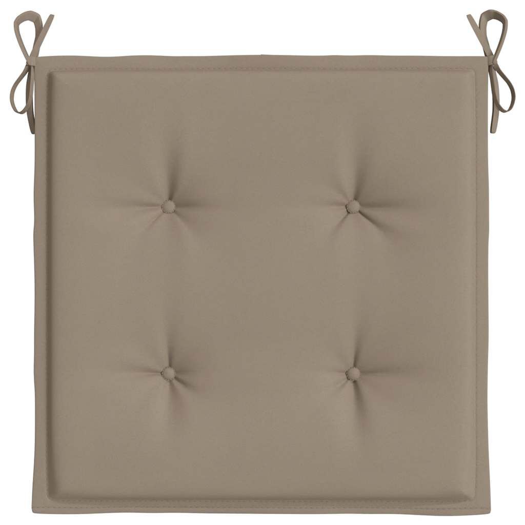 vidaXL Garden Chair Cushions 4 pcs Taupe 50x50x4 cm Oxford Fabric