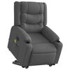 vidaXL Electric Stand up Massage Recliner Chair Dark Grey Fabric