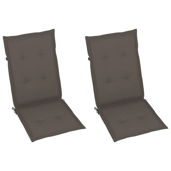 vidaXL Garden Reclining Chairs 2 pcs with Cushions Solid Acacia Wood