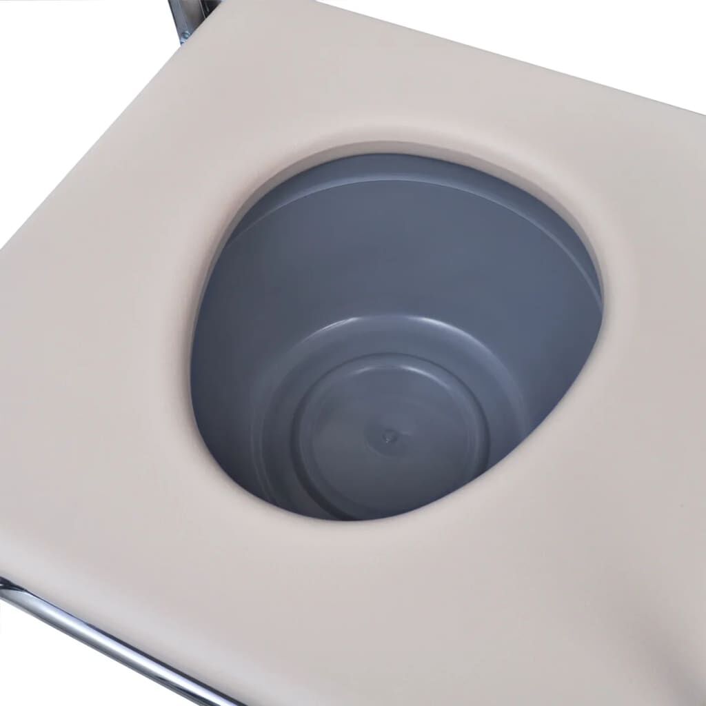 vidaXL Commode Chair Steel Black