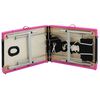 vidaXL 2-Zone Foldable Massage Table Aluminium Black and Pink