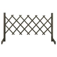 vidaXL Garden Trellis Fence Grey 120x60 cm Solid Firwood