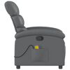 vidaXL Massage Recliner Chair Grey Faux Leather