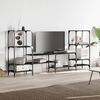 vidaXL TV Cabinet Black 206.5x28.5x95 cm Engineered Wood