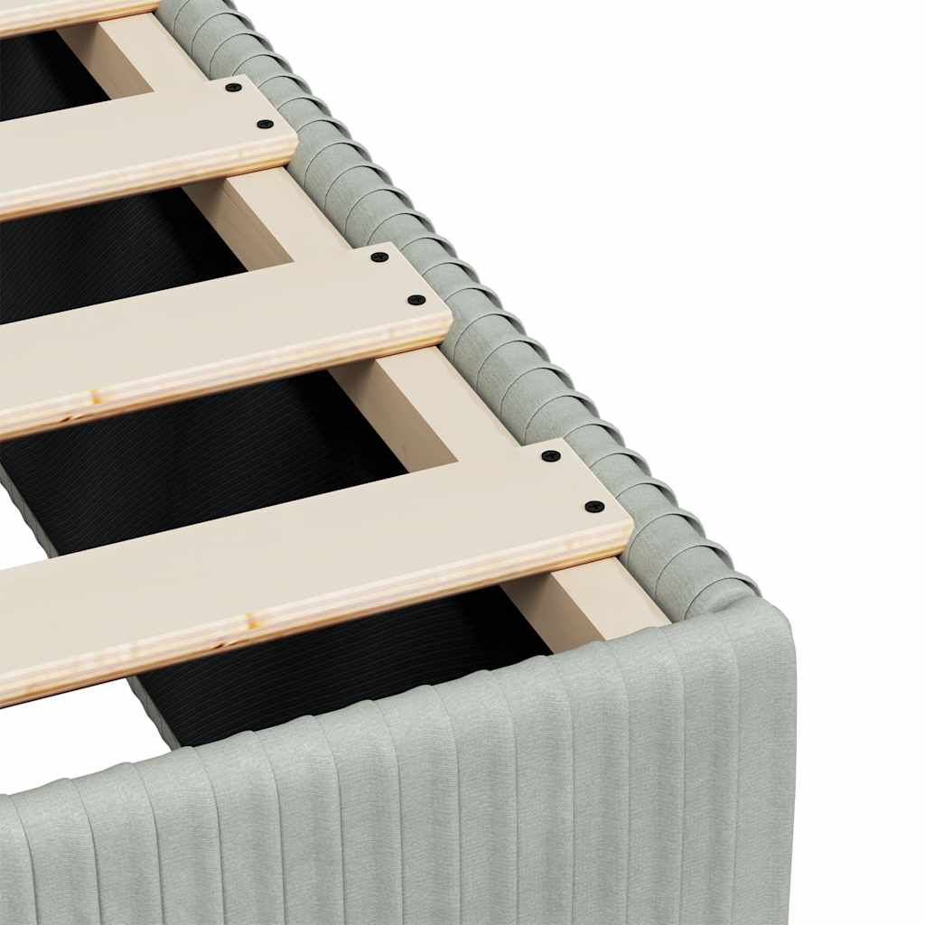 vidaXL Box Spring Bed with Mattress Light Grey Full Velvet