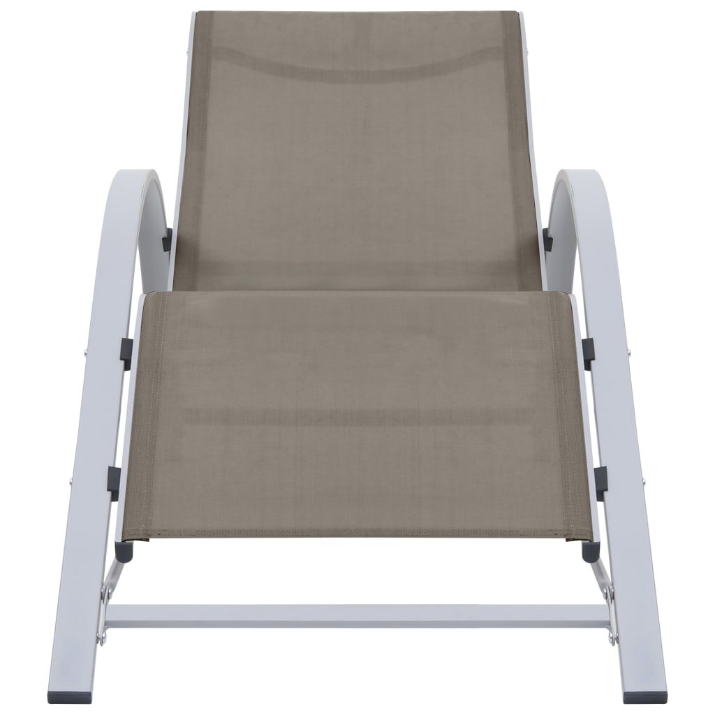 vidaXL Sunlounger Textilene and Aluminium Taupe