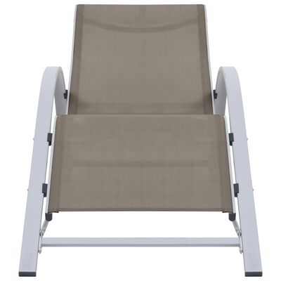 vidaXL Sunlounger Textilene and Aluminium Taupe