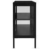 vidaXL Sideboard Black 105x35x70 cm Steel and Glass