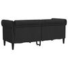 vidaXL Chesterfield Sofa 2-Seater Black Fabric