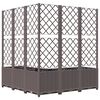vidaXL Garden Planter with Trellis Brown 120x120x136 cm PP