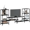 vidaXL TV Cabinet Black 206.5x28.5x95 cm Engineered Wood