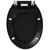 vidaXL Soft-close Toilet Seat with Quick-release Design Black