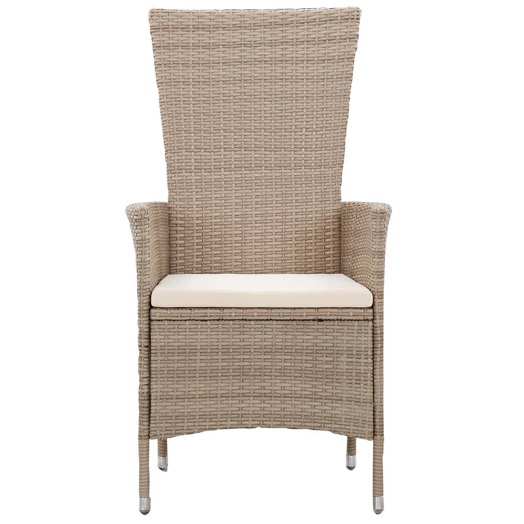 vidaXL 7 Piece Garden Dining Set Beige