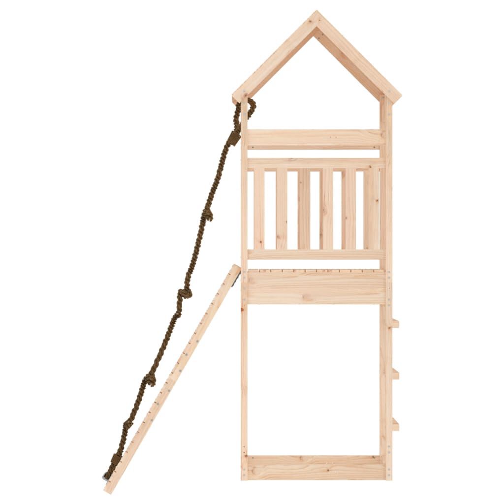 vidaXL Playhouse with Climbing Wall Solid Wood Pine