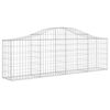 vidaXL Arched Gabion Baskets 3 pcs 200x30x60/80 cm Galvanised Iron