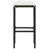 vidaXL 3 Piece Garden Bar Set Black Solid Wood Acacia and Poly Rattan