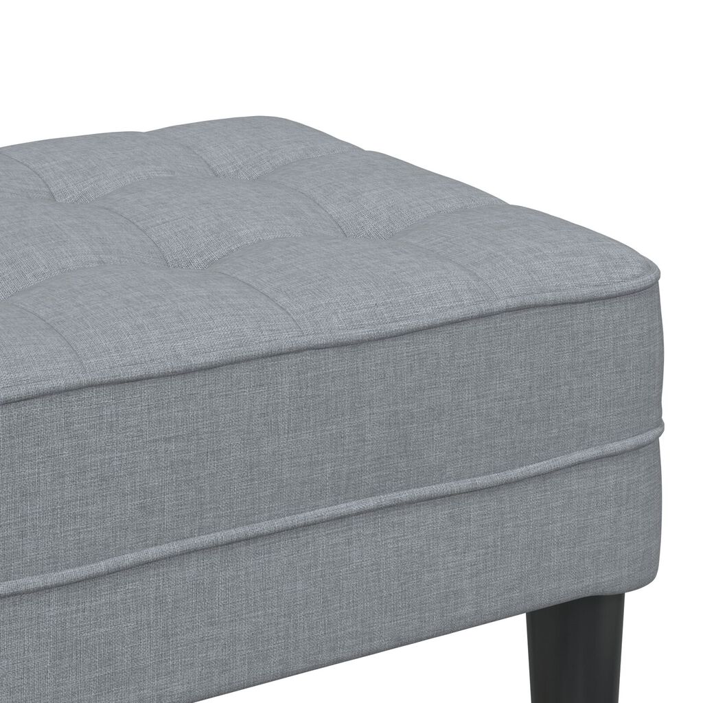 vidaXL Bench Light Grey 113x57x39 cm Fabric