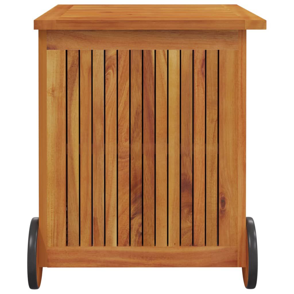 vidaXL Garden Storage Box with Wheels 60x50x58 cm Solid Wood Acacia