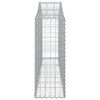 vidaXL Arched Gabion Basket 200x30x80/100 cm Galvanised Iron