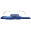 vidaXL Folding Floor Chair with Bed Function Blue Fabric