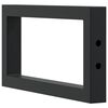vidaXL Shelf Brackets for Washbasin 2 pcs Black Rectangular Steel