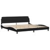 vidaXL Bed Frame with LED without Mattress "Zadar" Black and White 193x203 cm