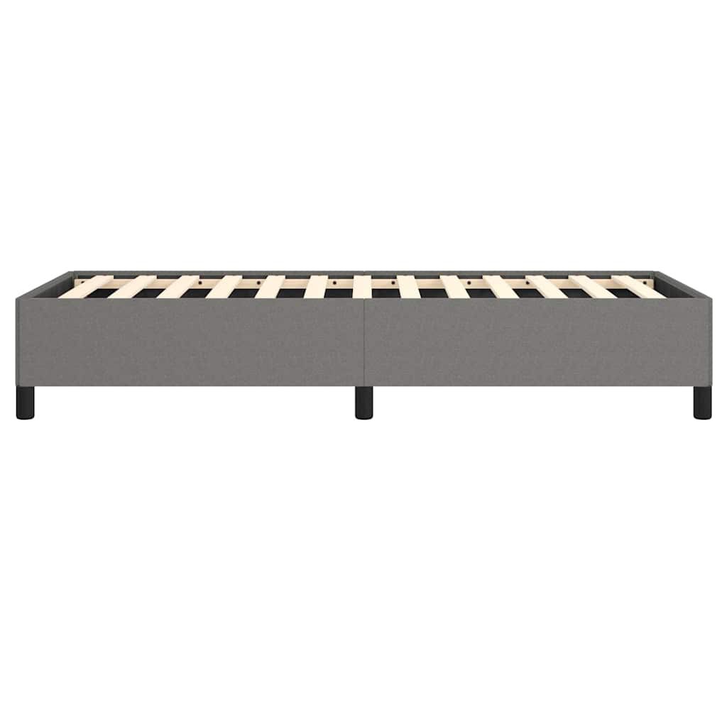 vidaXL Bed Frame without Mattress Dark Grey 100x190 cm Twin Fabric