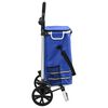 vidaXL Shopping Trolley Blue 36.5 x 46.5 x 100.5 cm Oxford fabric
