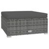 vidaXL 11 Piece Garden Lounge Set with Cushions Poly Rattan Grey