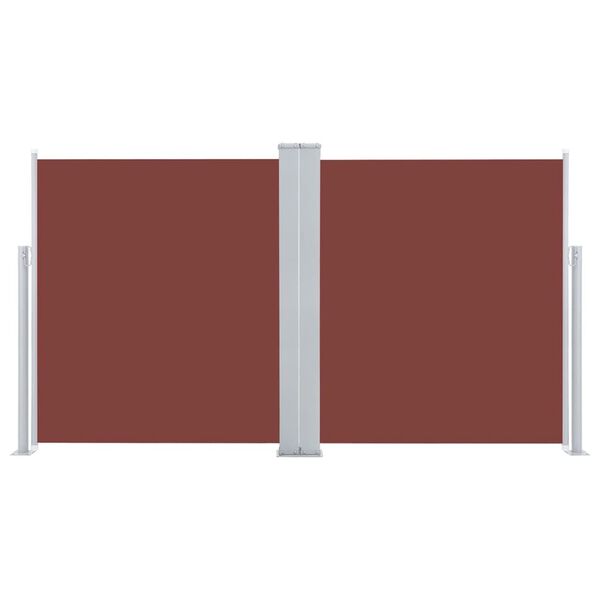 vidaXL Retractable Side Awning Brown 140x600 cm
