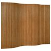 vidaXL Room Divider Brown Width 250 cm Height 165 cm Bamboo
