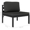 vidaXL 6 Piece Garden Lounge Set with Cushions Aluminium Anthracite