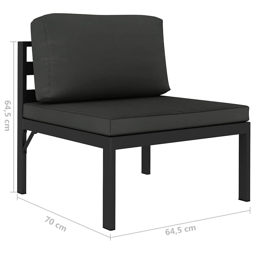 vidaXL 6 Piece Garden Lounge Set with Cushions Aluminium Anthracite