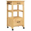 vidaXL Kitchen Trolley "MONZA" 48x40x88,5 cm Solid Wood Pine