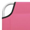 vidaXL Folding Sun Lounger Steel and Fabric Pink
